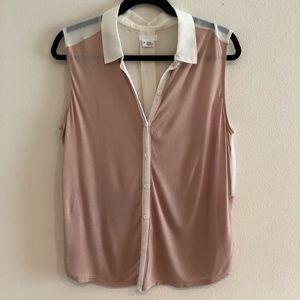 Cooperative Button Down Sleeveless Shirt